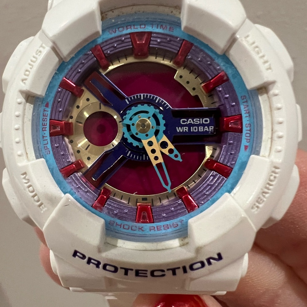 Casio Women's Watch - White, Red, Blue